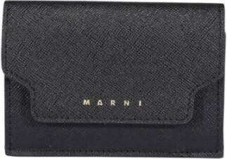 Marni Tri-Fold Wallet Zwart Dames