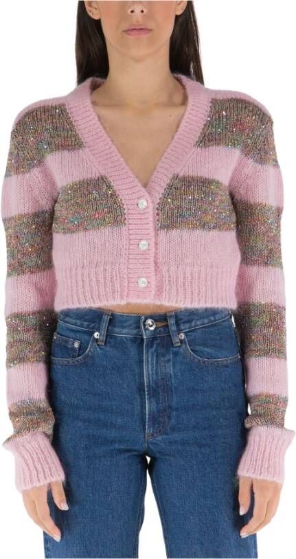 Marni Comfortabele en stijlvolle cardigan Roze Dames