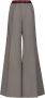 Marni Stijlvolle Logo-Tailleband Houndstooth Flared Broeken Grijs Dames - Thumbnail 1