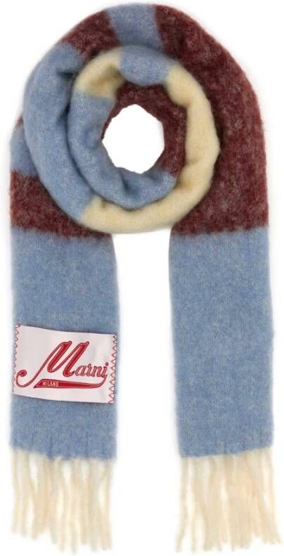 Marni Winter Chic Multicolor Mohair Sjaal Meerkleurig Dames