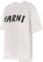 Marni Witte Organisch Katoenen T-shirt met Logo Print White Dames - Thumbnail 1