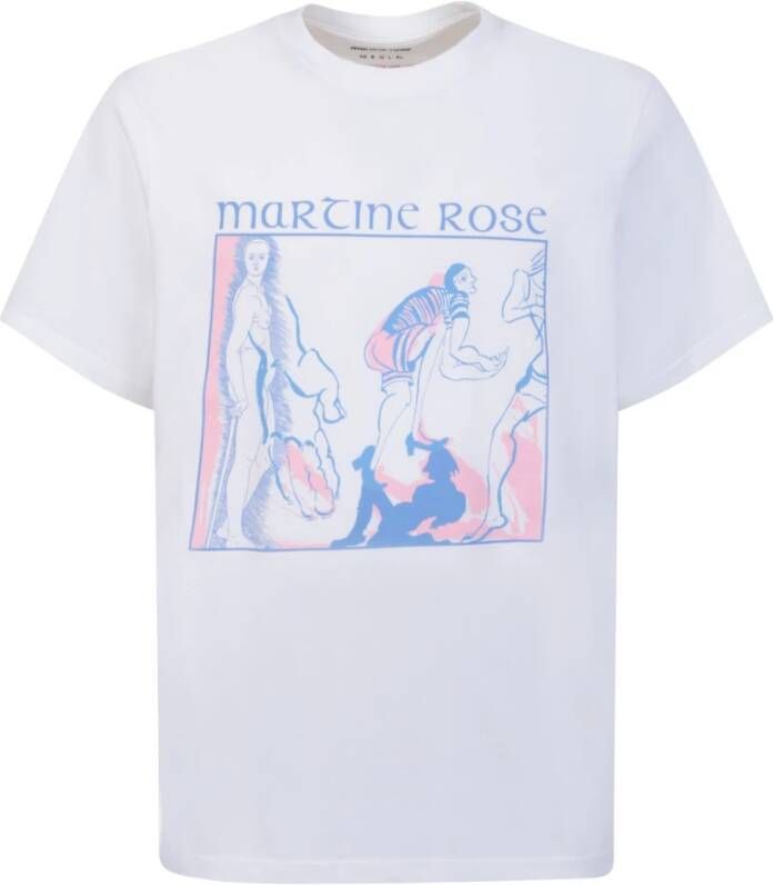 Martine Rose Heren Wit Grafisch Print T-Shirt White Heren