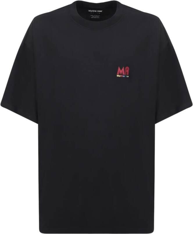 Martine Rose Zwart Oversized T-Shirt met Speelse Print Zwart Heren