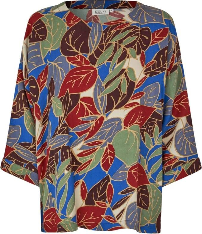 Masai Becca Blouse met Kleurrijke Print Meerkleurig Dames