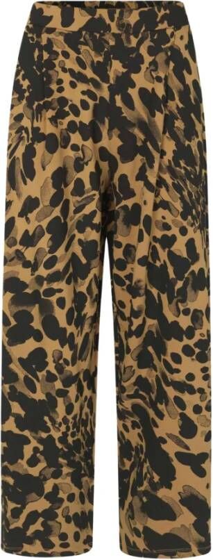 Masai Stijlvolle Penelope Broek met Elastische Tailleband en Cool Print Meerkleurig Dames