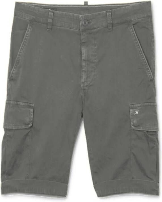 Mason's Cargo Shorts van Stretchkatoen Gray Heren