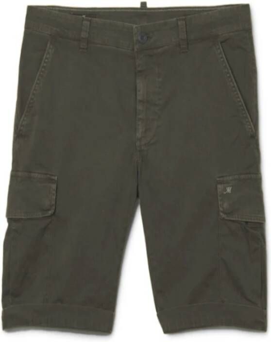 Mason's Cargo Shorts van stretchkatoen Green Heren