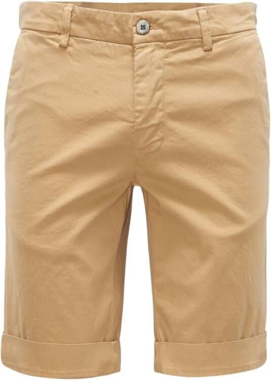 Mason's Stretch Katoenen Casual Shorts Beige Heren