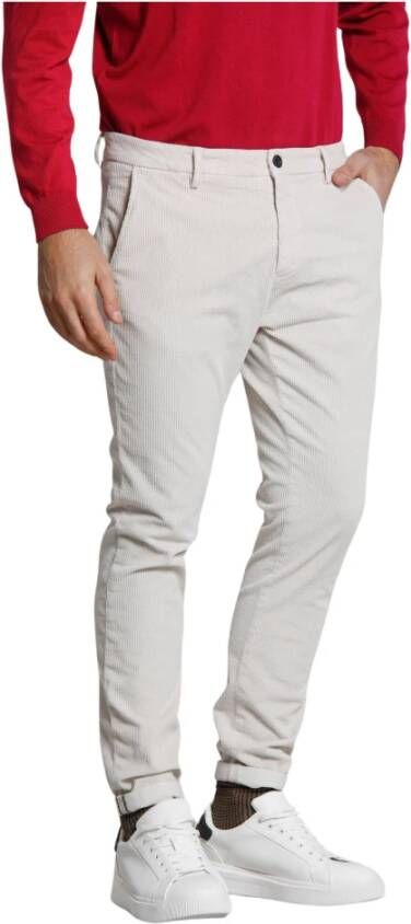 Mason's Velvet chino broek Carrot fit Beige Heren