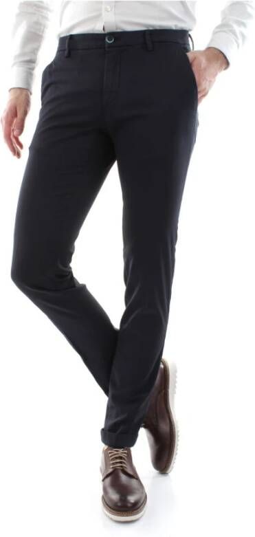 Mason's Herenbroek Milan Me303 Satin 9Pn2A4973-006 Blue Navy Blauw Heren