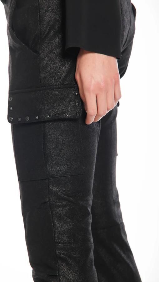 Mason's Chili City Woman Cargo Pants met studs in Lurex Jersey Curvy Black Dames - Foto 2