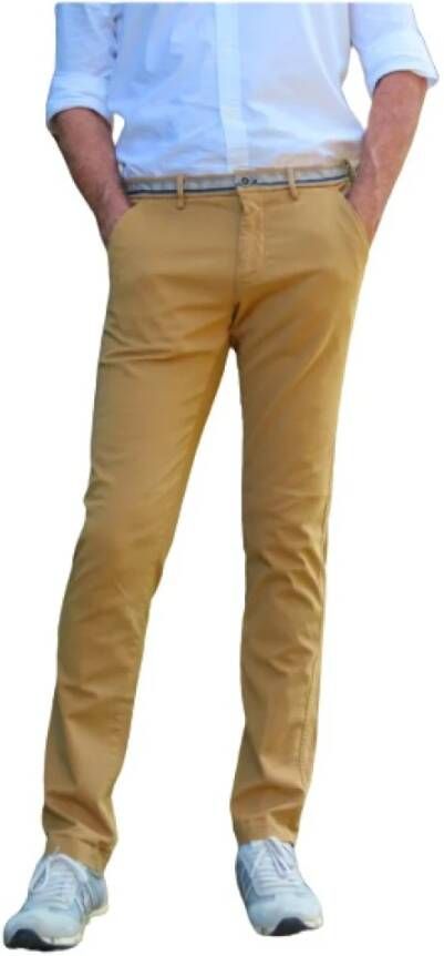 Mason's Slim Fit Chino Broek Brown Heren