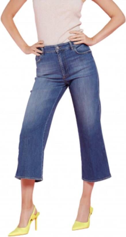 Mason's Flared Cropped Denim Jeans Samantha Blue Dames