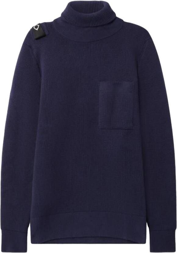 Ma.strum Donkerblauwe Milano Gebreide Coltrui Black Heren
