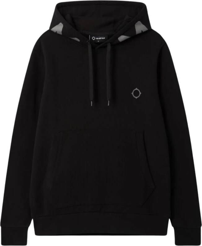 Ma.strum Hood Logo Trui Zwart mas-4519 m000 Black Heren