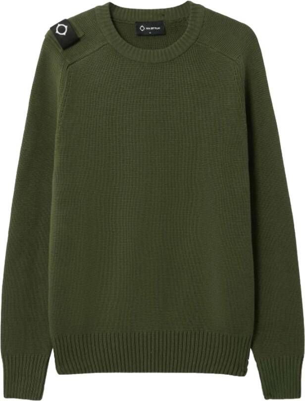 Ma.strum Milano Crew Knit Trui Groen mas5319 Green Heren