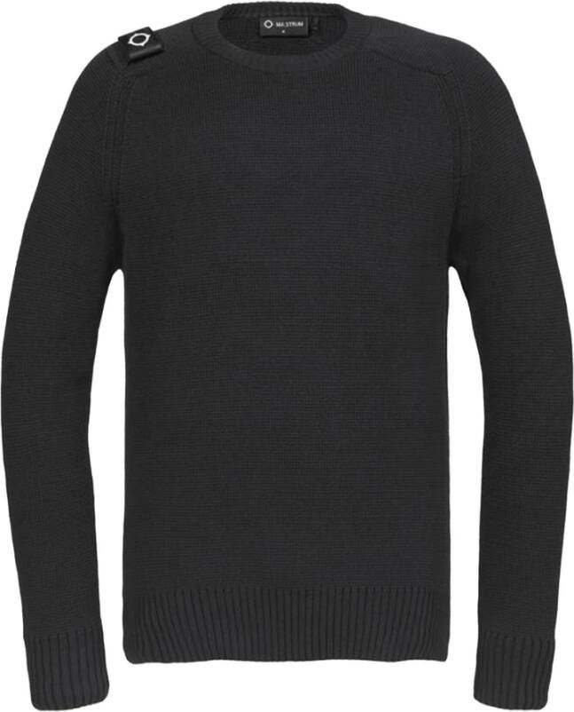 Ma.strum Milano Crew Knit Trui Zwart mas5319 m000 Zwart Heren