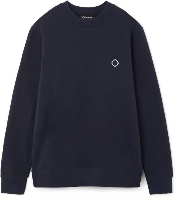 Ma.strum Oversized Ruglogo Print Sweatshirt Blauw Heren