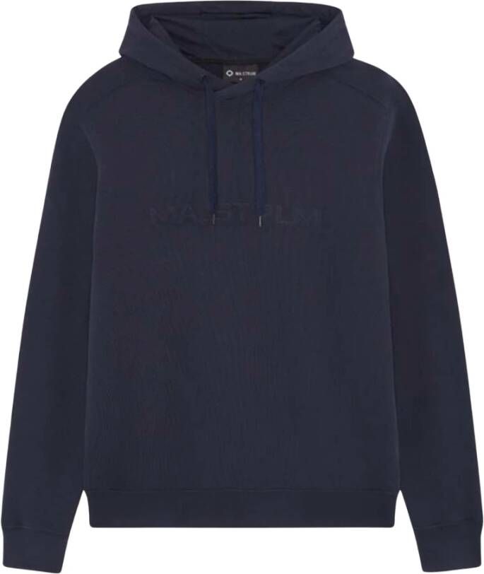 Ma.strum Reliëf Logo hoodie Blauw Heren