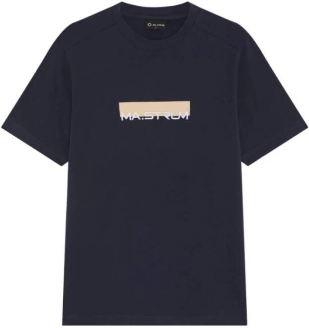 Ma.strum T-Shirts Blauw Heren