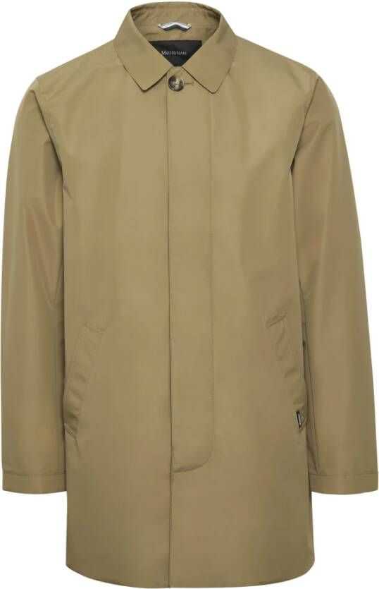 Matinique Lange jas met platte kraag model 'MAmiles Mac'