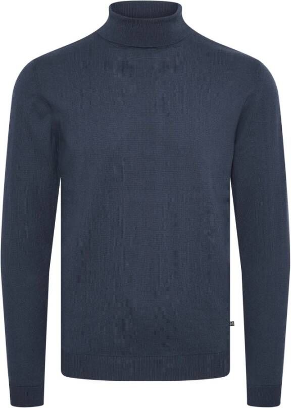 Matinique fijngebreide coltrui MAparcusman van biologisch katoen dark navy - Foto 4