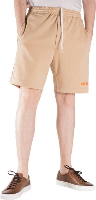 Mauro Grifoni Bermuda Sweatshirt Beige Heren