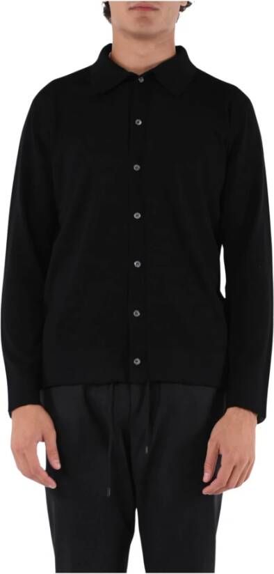 Mauro Grifoni Bicolour Cardigan met knoopsluiting Zwart Heren