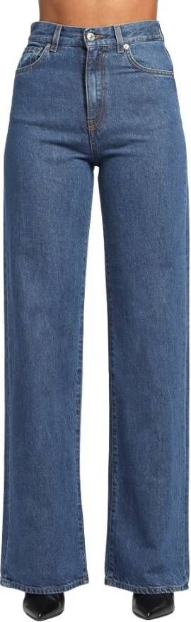 Mauro Grifoni Brede jeans Blauw Dames