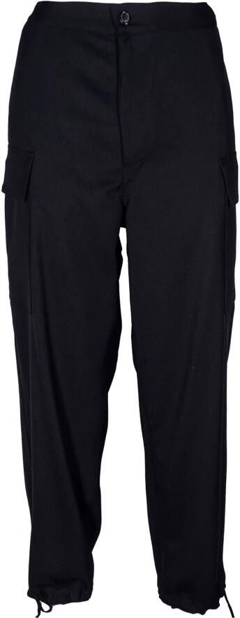 Mauro Grifoni Herenmodebroek met Trekkoord Taille en Manchetten Black Heren