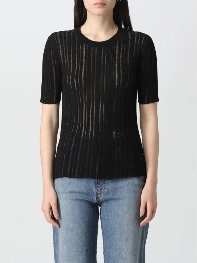 Mauro Grifoni Round-neck Knitwear Zwart Dames