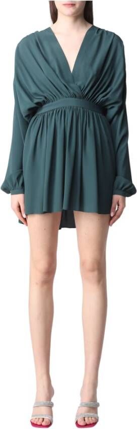 Mauro Grifoni Geplooide Midi Jurk Green Dames