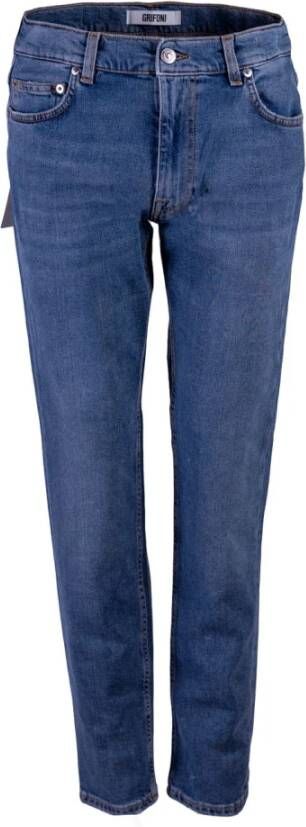 Mauro Grifoni Slim-fit jeans Blauw Heren