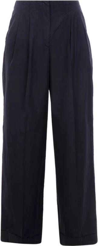 Mauro Grifoni Straight Trousers Blauw Dames