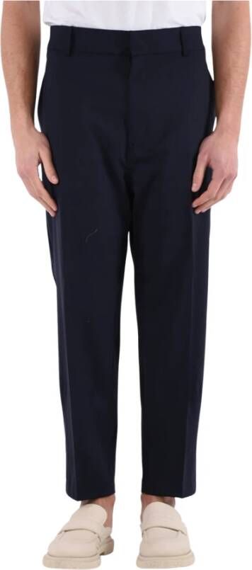 Mauro Grifoni Straight Trousers Blauw Heren