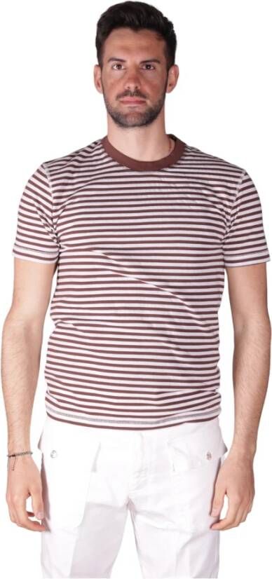 Mauro Grifoni T-shirt ligt Bruin Heren