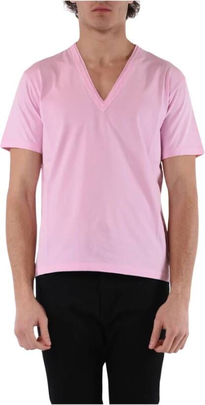 Mauro Grifoni T-Shirts Roze Heren