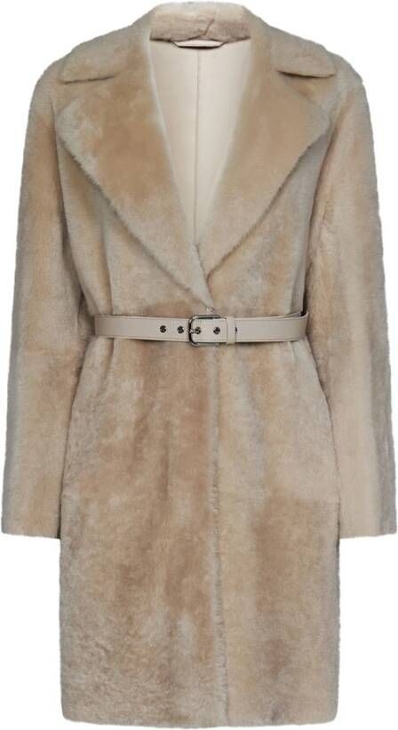 Max Mara Beige Ceintuurjas voor Dames Beige Dames