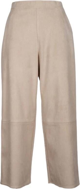 Max Mara Beige Wijde Broek Beige Dames