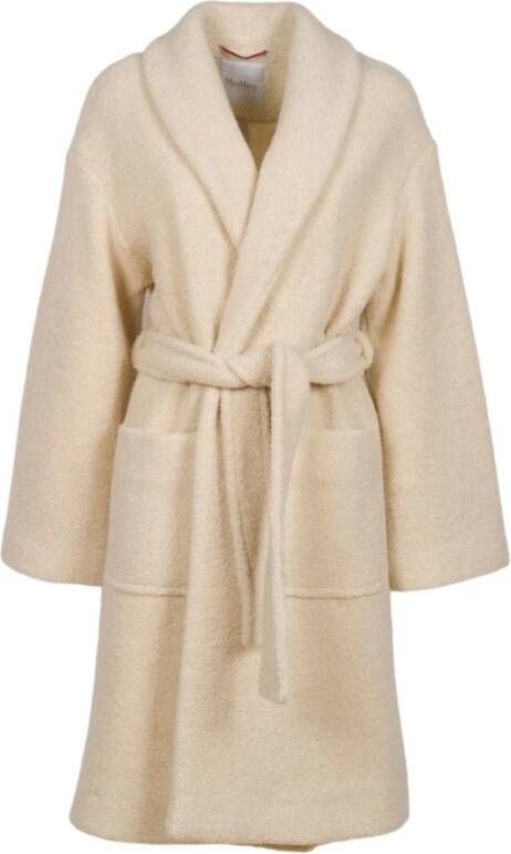 Max Mara Belted Coats Beige Dames