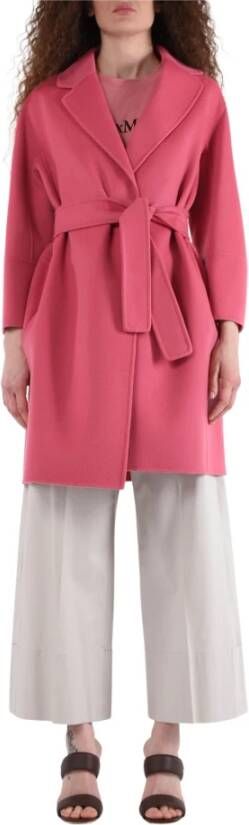 Max Mara Belted Coats Roze Dames