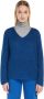Max Mara Blauwe V-hals Gebreide Trui Blauw Dames - Thumbnail 1