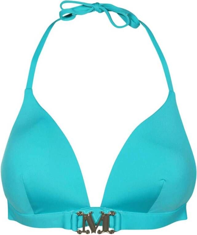 Max Mara Blauwe Zeekleding Triangel Bikini Top Blauw Dames