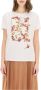 Max Mara Bloemenprint Crew Neck T-Shirt White Dames - Thumbnail 1