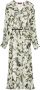 Max Mara Bloemenprint Zijden Chiffon Midi Jurk Groen Dames - Thumbnail 1