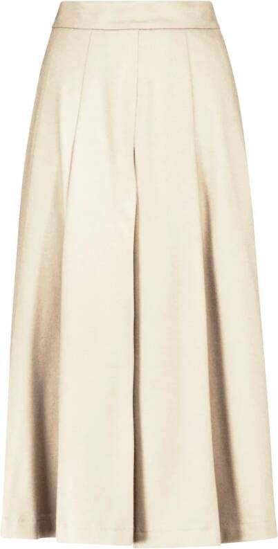 Max Mara Bronzo Wollen Broek Beige Dames