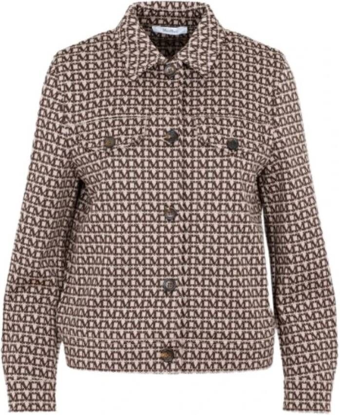 Max Mara Bruin Beige Katoenen Jassen Beige Dames