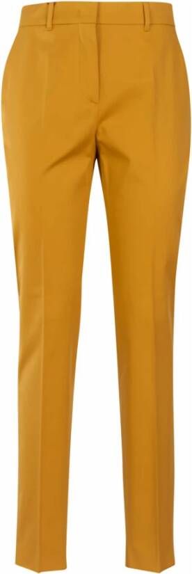 Max Mara Studio Slim-fit Trousers Yellow Dames