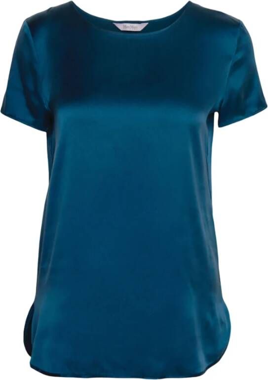 Max Mara Cortona T-Shirt Blauwe Polos voor Vrouwen Blauw Dames