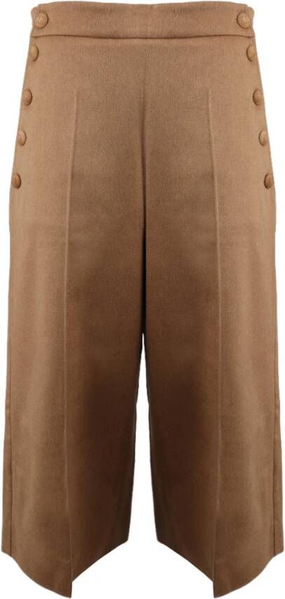 Max Mara Cropped Trousers Bruin Dames